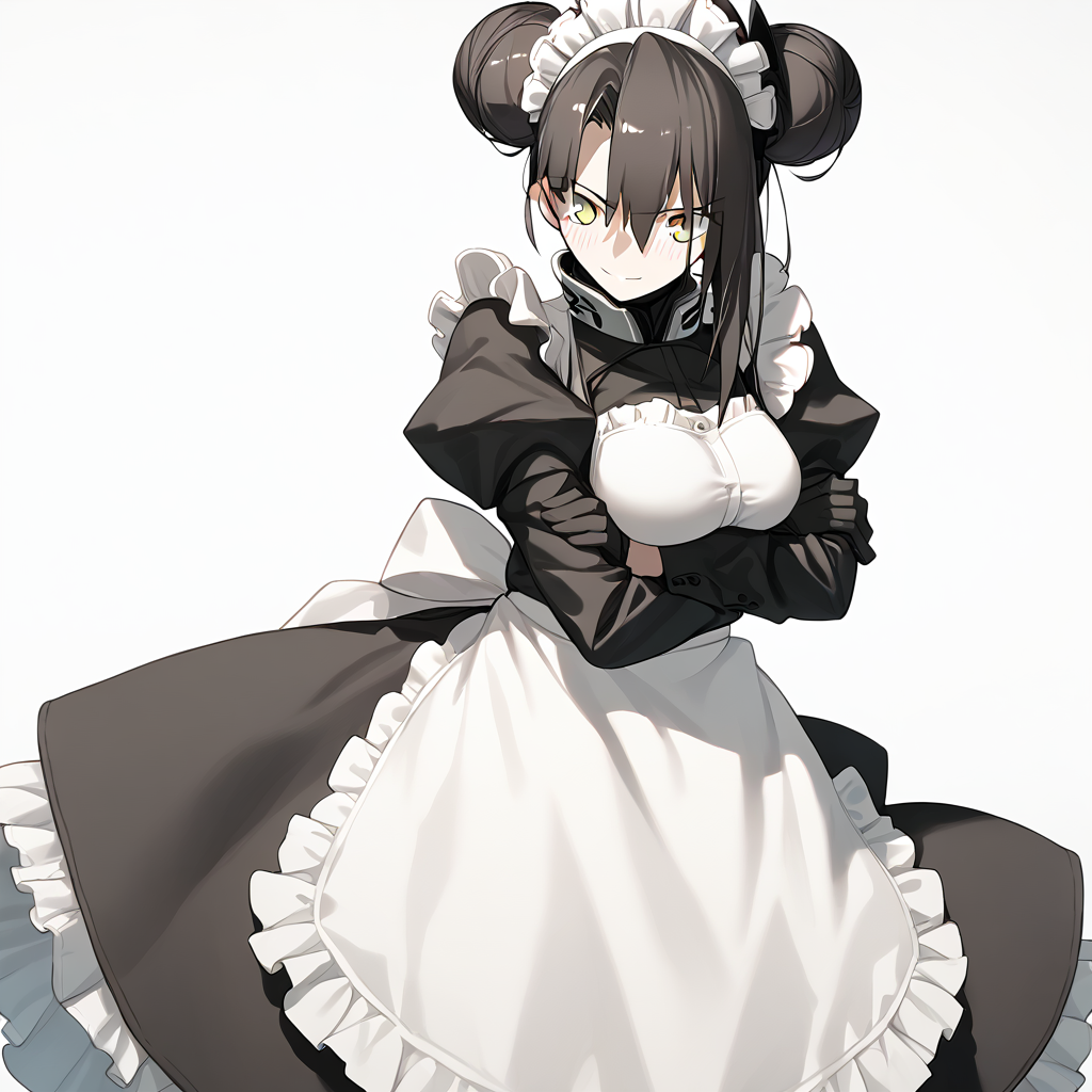 <lora:Takeuchi_Takashi_PonyXL_style_v01:1>
<lora:agent.pony:1>
score_9 , score_8_up , score_7_up , source_anime , 
masterpiece , best quality , ultra-detailed , 
BREAK
agent \(girls' frontline\), maid
1girl , woman , huge breasts , light smile , light blush , ((medusa (fate)):0.5)  , 
long black hair  , maid dress ,  
cool movement