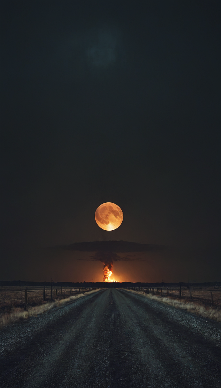 Dark, moon, nuclear explosion, <lora:Dart_1_00:1.0>