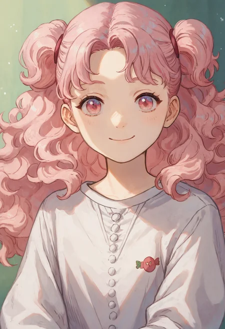 score_9, score_8_up, score_7_up, 1girl tetia pink hair pink eyes long hair wavy hair, light smile, white shirt
<lora:witch_hat_atelier_2:1>