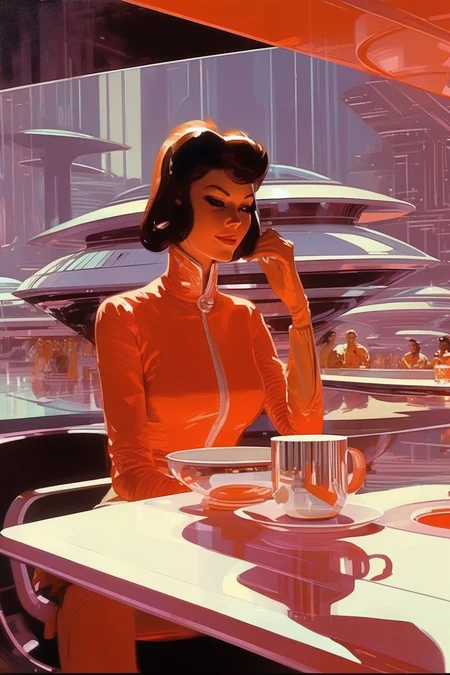 <lora:Syd Mead Style:1>Syd Mead Style - my cup runneth over imagined