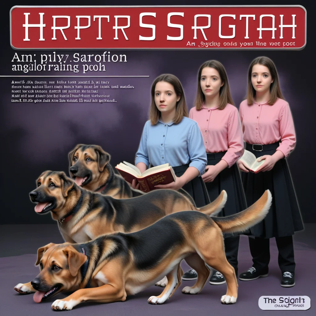 <lora:Animorph_-_pony:1> animorph, girl, morph, dog, left to right transformation, multiple people, 5 stage transformation, gradual transformation, book cover