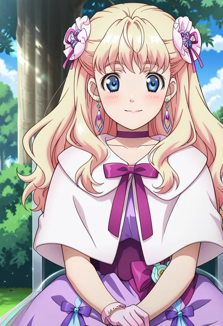 park, trees, flowers, flower petals, blurry background,
BREAK,
blush, light smile, sitting,
cowboy shot, dynamic angle, close up,
looking at viewer,
BREAK,
<lora:sherylX_illustriousXL_v01:0.9>
sherylMini, blonde hair, long hair, gradient hair, blue eyes, hair flower, earrings,
choker, purple choker, pink gloves,
capelet, purple bow, purple dress, translucent skirt, layered skirt, layered dress,, source_anime, very aesthetic, anime coloring, masterpiece,
best quality, amazing quality, ultra detailed, very aesthetic,
detailed background,
BREAK,