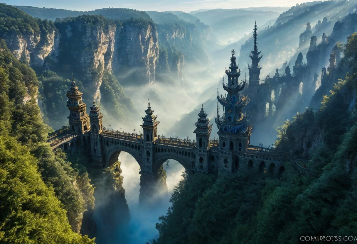 towers ringed in mist, sunrays, mixed media, surrealism, fantasy, great lighting, A surreal landscape highly detailed, extremely high-resolution details, appears trapped in an optical illusion of reflections and refractions colorful, Zhangjiajie mountains, Vienna in contemporary Austria, baroque architecture, stone bridges, winding rivers extending to the horizon, professional photography, natural lighting, volumetric lighting maximalist. vivid, vibrant colors, intricately detailed, complex, elegant, expansive, fantastical, film photography style, medium grain, cmnt
(8k uhd:1,4)
<lora:add-detail-xl:1>
<lora:Dynamic Poses:1>