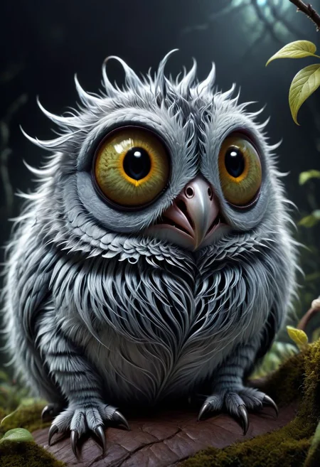 in the style of tim burton style depicting one strange and cute Animal very detailed, 4k, uhd masterpiece