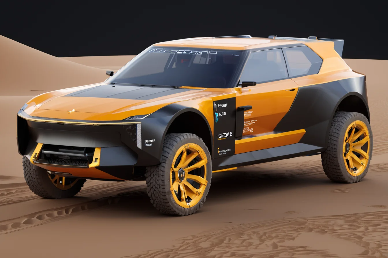 (best quality, masterpiece :1.2),polestar design style,concept OFF ROAD RALLY CAR,future,2D rendering,finely detailed,4k,studio lighting,octane render,product design,<lora:mars666777_Polestar_design_style_v2.0:0.8>,