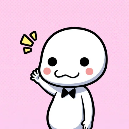 ch0rus_RH, 1boy, solo, no nose, white skin, solid circle eyes, black eyes, :3, smile, masterpiece, absurdres, amazing quality, ultra-detailed, best quality, miniperson, short, no humans, chibi, black bowtie, nude, upper body, blush stickers, hand up, waving, perfect hand, 5 fingers, slightly chubby, 
BREAK 
simple background, polka-dot background, rainbow colors, detailed shading,
