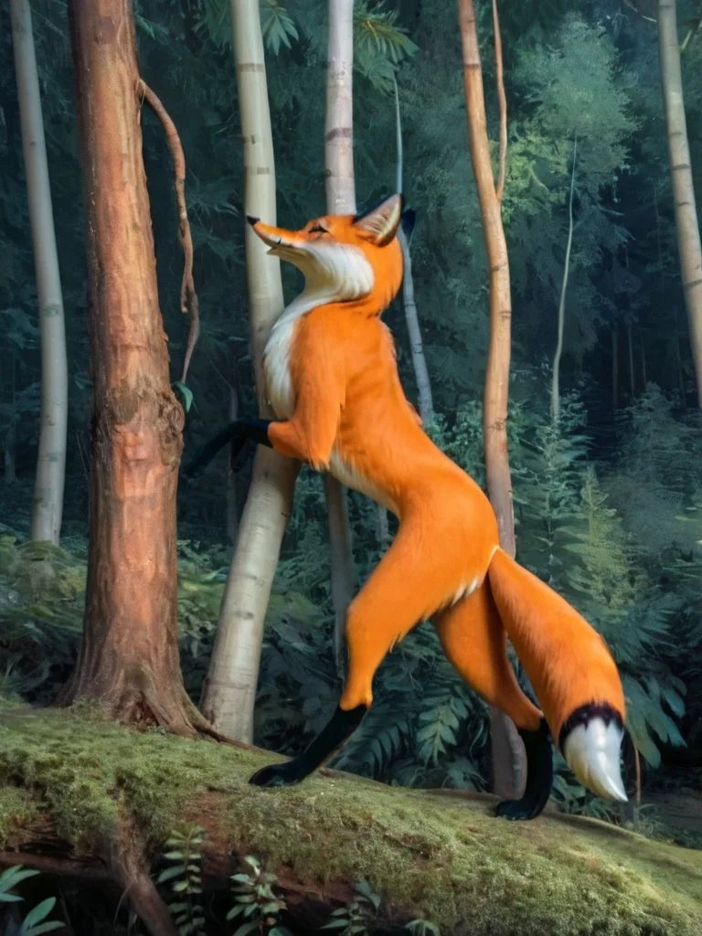 Score_9, score_8_up, scenery, fullbody, 1girl lisichka_B, posing, furry fox <lora:Lisichka:0.9>, highly detailed, masterpiece, wild forest, scenery, extreme detailed, hyperrealistic, masterpiece,
