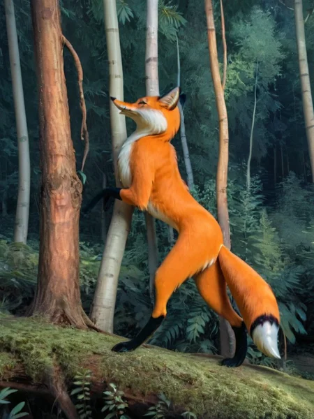 Score_9, score_8_up, scenery, fullbody, 1girl lisichka_B, posing, furry fox <lora:Lisichka:0.9>, highly detailed, masterpiece, wild forest, scenery, extreme detailed, hyperrealistic, masterpiece,