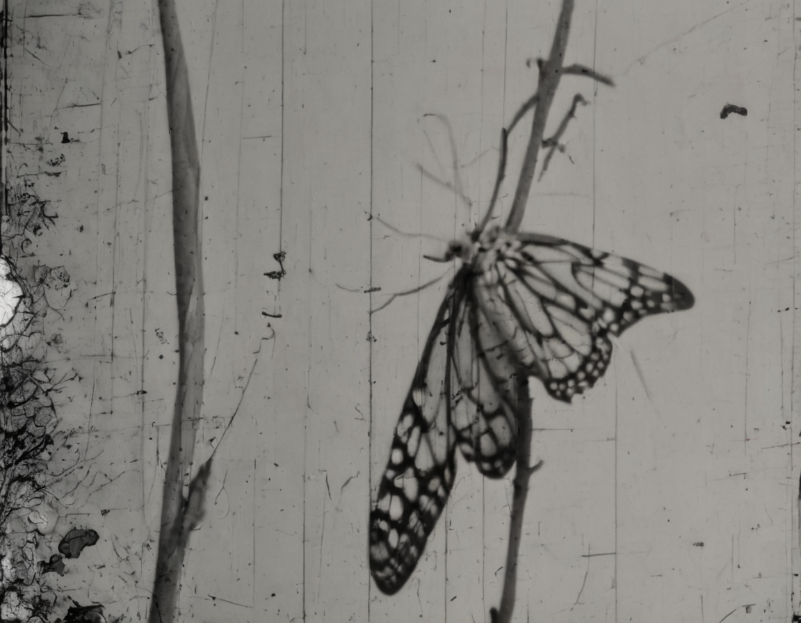 <lora:fdec:1>fdec, moth on stem of plant
photograph from 1920s