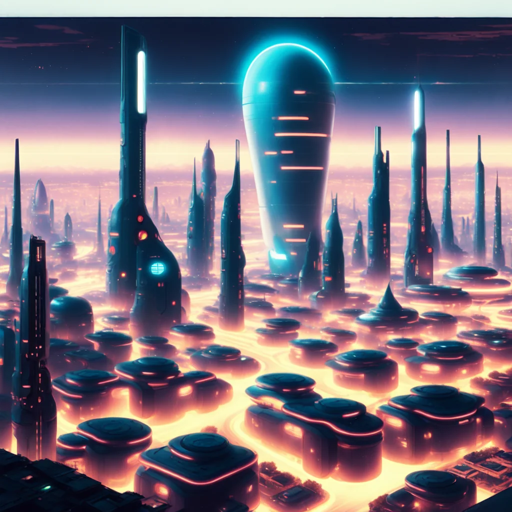 (atompunk style:1) an artist's rendering of a futuristic city at night <lora:Atompunk:0.8>