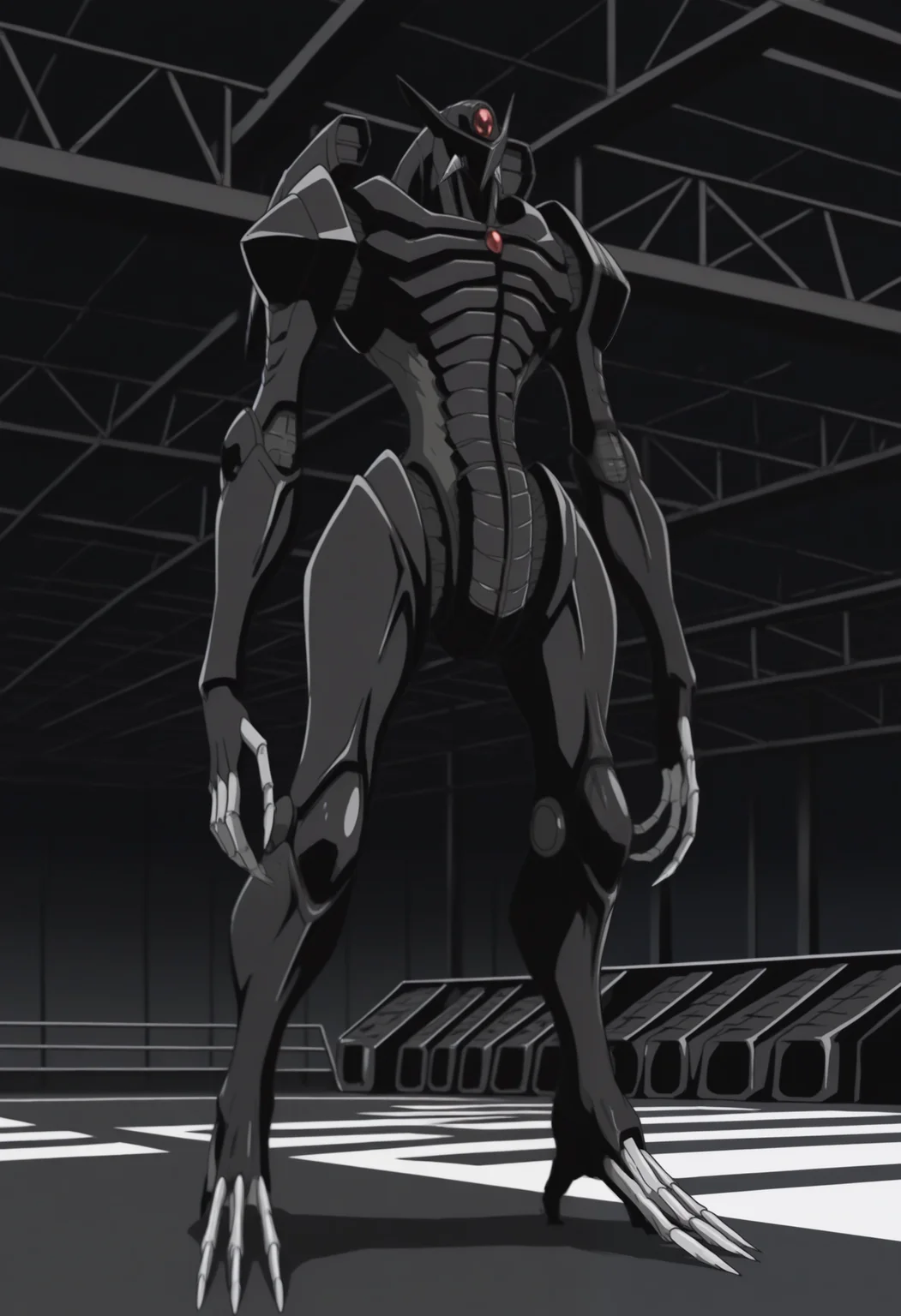 masterpiece,best quality,amazing quality, 1boy, solo, k3rb1us, mecha, full body,
