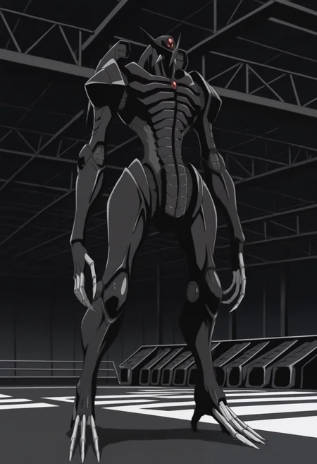 masterpiece,best quality,amazing quality, 1boy, solo, k3rb1us, mecha, full body,
