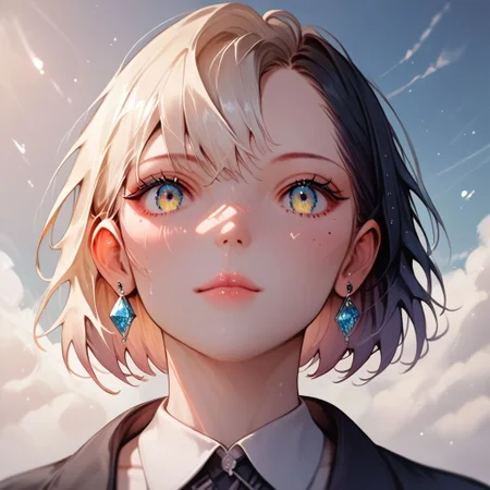 (score_9), (score_8_up), (score_7_up), (score_6_up), (score_5_up), (score_4_up), HD, 10k Res, Gritty, noir, source_anime+, Bright, (Cell Shading), (source_anime)+ (masterpiece), best quality, (expressive eyes), (perfect face)+++. Generate an image of N﷿X