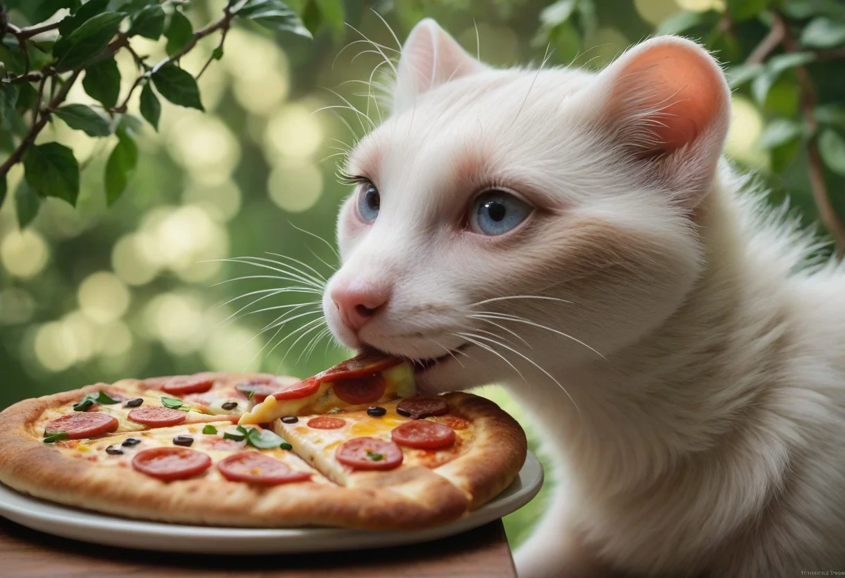 score_9, score_8_up, score_7_up, score_6_up, score_5_up, score_4_up, fur, animal weasel, g5, rich colors, front view, detailed background, detailed, 8k quality, side view, beautiful, teasing, freely actions, small, sausage tree, flying pizza like a marten, pizza, weasel, ferret,
