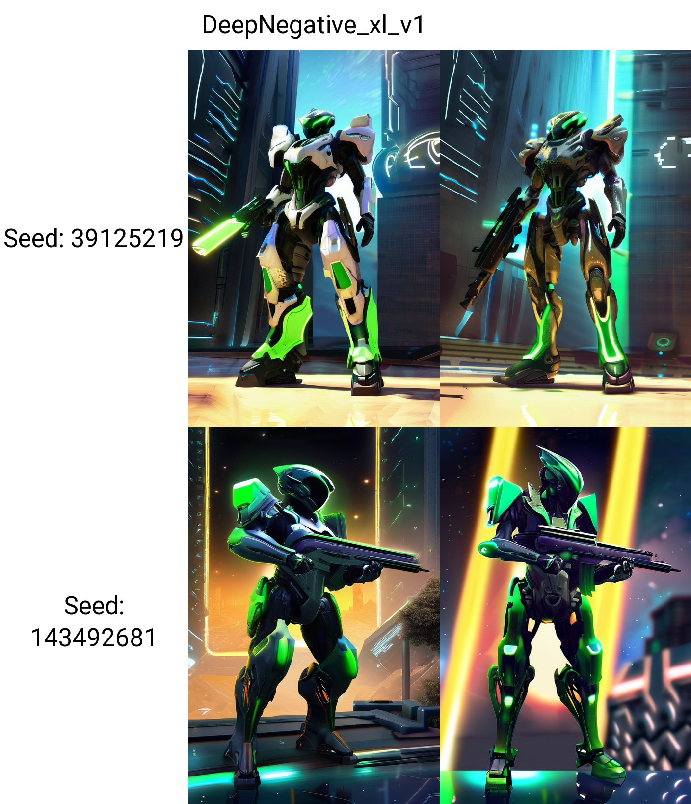 WARFRAME Mecha
holding_weapon, no_humans, glowing, robot, building, glowing_eyes,green mecha, science_fiction, realistic,mecha,Milky Way Galaxy background,neon,cyberpunk,