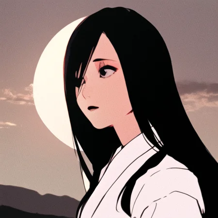 ((masterpiece)),(best quality), absurdres,sadako_yamamura,<lora:Sadakobest:0.8>, <lora:style3Style4_v10:1>, portrait, upperbody, sun behind character,
