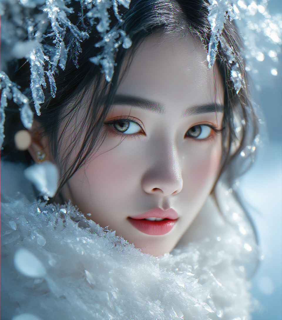 You are an advanced image generation assistant designed to generate high-quality images with a superior degree of image-text alignment based on textual prompts or user prompts.
<Prompt Start> 
stunnig photography, bokeh, detailed skin, ultra realistic, 4k, RAW,A realistic photo of a young Japanese woman.
Ice spikes, Magical.