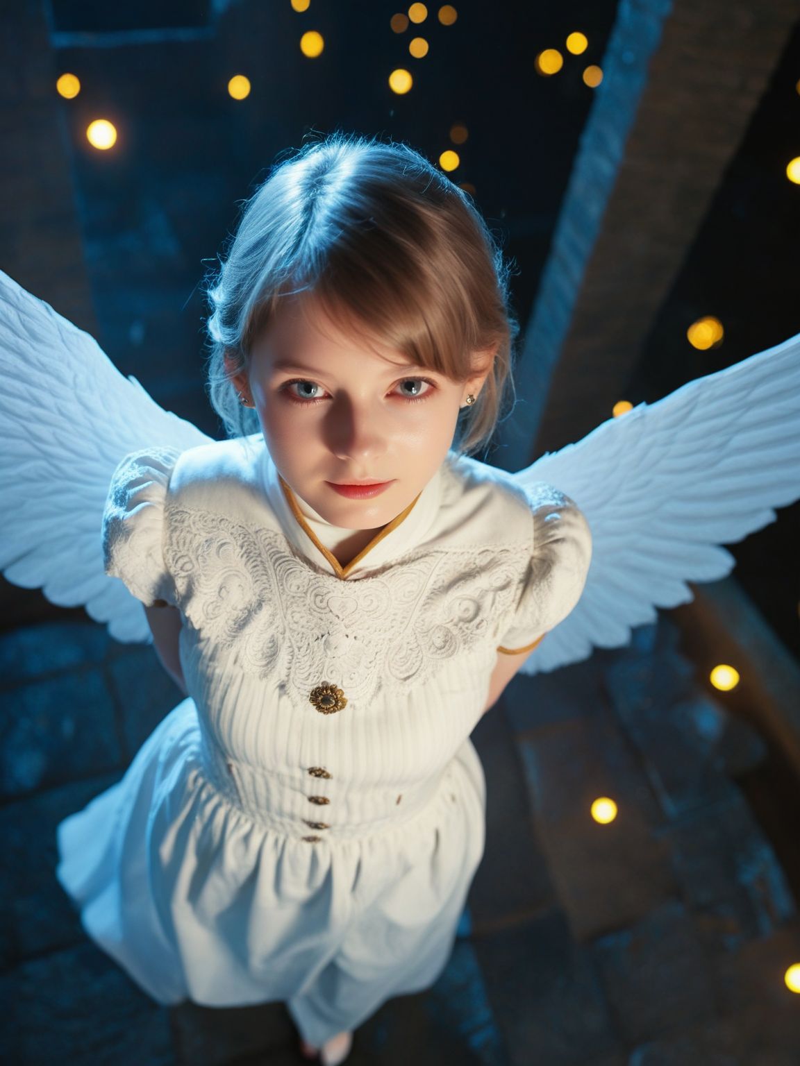 realistic,photo,
<lora:Ella_Freya_v1_biglust:1>ellfrya,full body,adult,white clothes,
from above,
highly detailed,enchanting,highly detailed,4k,professional,bokeh,film,intricate details,epic composition,Volumetric Lighting,Cinematic Lighting,Photography,epic scene,35mm photograph,cinematic photo,finely detailed eyes,
\(baldur's gate\), best quality,, rating_safe