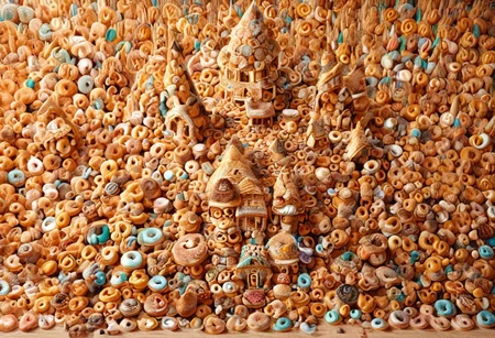 d0nu71f13d, made of doughnuts, Honeycomb Morph, honeycomb, Cliff House