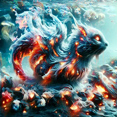 billo bagge billeyan da ki karengi, moye moye, Food, dragon, human head, festive, colorful, amoled black, mutated, weird, vehicle riding a cat with human head, army tank, beach sea, underwater, lava, ((realism, Realistic, photograph, noise))