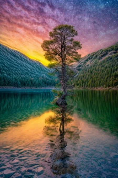 masterpiece, best quality, ultra-detailed, realistic, 8k, pine tree, flowers fields, many kinds of flowers, a couple of rabbits on very distant, lakes, meadows, glitter, moonlight, out-of-this-world scenery, lifelike, naturalism, greatest naturalism photo, immaculate detailed realism photography, rich colors, best colors perfect composition, perfect colors, colorful, clear photo, intrigue nature panorama, delicate nature photo, immaculate micro-details nature elements, (out-of-this-world scenery:1.23), beautiful landscape, beautiful flowers, crystal fantastic, breathtaking beautiful nature, unmatched beauty nature, more nature elements, rich nature elements, beach, (awards winning photography:1.37), (micro detailed nature elements:1.37), richest nature elements, some micro organism elements, trending on artstation, micro detailed nature textures, real life photo realistic, perfect proportion, aesthetic, artistic style, surreal, insanely lifelike, top best naturalism photography, greatest detailed, intricate nature details background, depth of field, no human, detailerlora, JS_TexGenV1, texture,