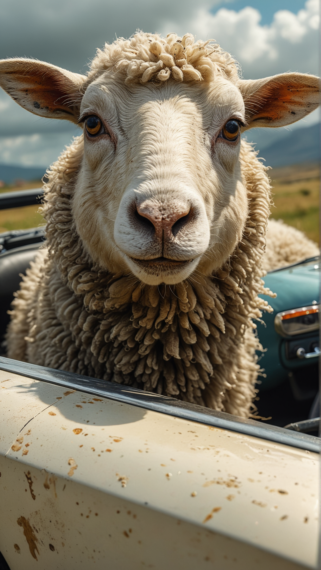 A sheep driving a sports car (masterpiece, award winning artwork)
many details, extreme detailed, full of details,
Wide range of colors, high Dynamic
 <lora:add-detail-xl:1>
 <lora:WildcardX-XL-Detail-Enhancer:1>
<lora:MJ52:0.375>
 <lora:CinematicStyle_v1:0.42>
