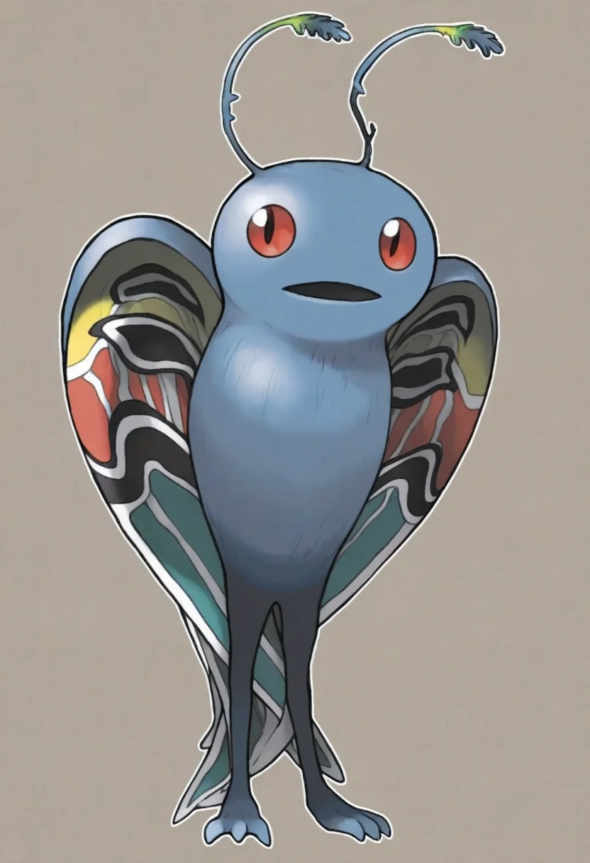 masterpiece, best quality, solo, , <lora:Mothman-illus_Fp:1>, mothman, pokemon \(creature\), no humans, wings, antennae, open mouth, sugimori ken, simple background,