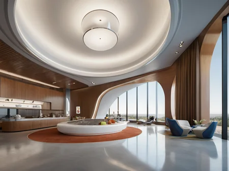<lora:JJsFuturismStyle_Interior_XL:1>, ((Futurism)), masterpiece , best quality, subject, soft lighting, high quality, indoors, real world location, enough detail, high resolution, super realistic, Photorealistic, highly detailed,