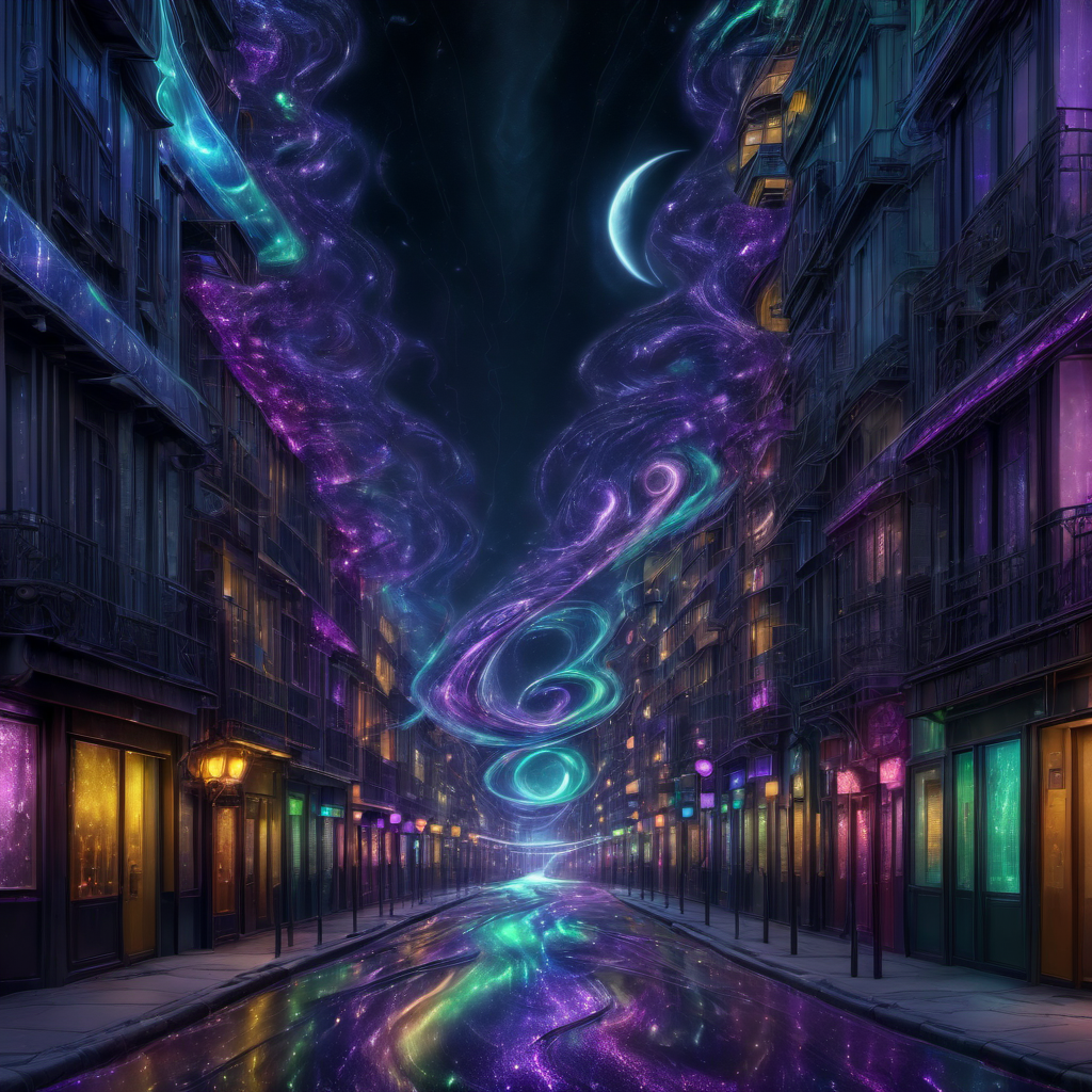 ((best quality)), ((masterpiece)), ((realistic,digital art)), (hyper detailed),DonMV01dfm4g1c3XL Allergenic architecture Port Twinkling Stars,Crescent Moon Phase,Hidden Treasure, octane rendering, raytracing, volumetric lighting, Backlit,Rim Lighting, 8K, HDR,   <lora:Voidmagic_XL_version-000014:1>