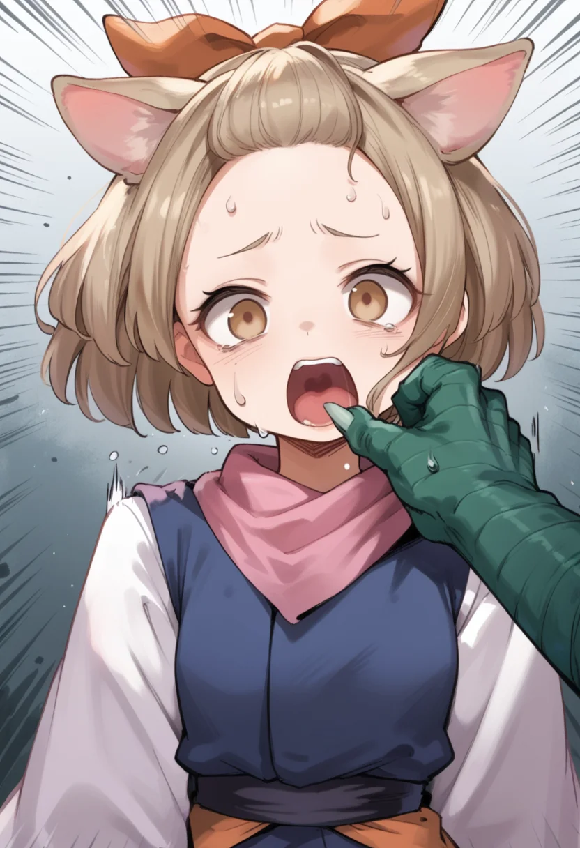 (score_9:0.9),score_8_up,score_7_up,rating_safe,anime style,(zPDXL),(zPDXL3),<lora:Ash Blossom & Joyous Spring ponyXL v1:0.71>,ash blossom & joyous spring,1girl,solo,open mouth,sweat,upper body,looking at viewer,emphasis lines,parody,sweating profusely,sleeves past wrists,screaming,scared,white kimono,empty eyes,green arm monster