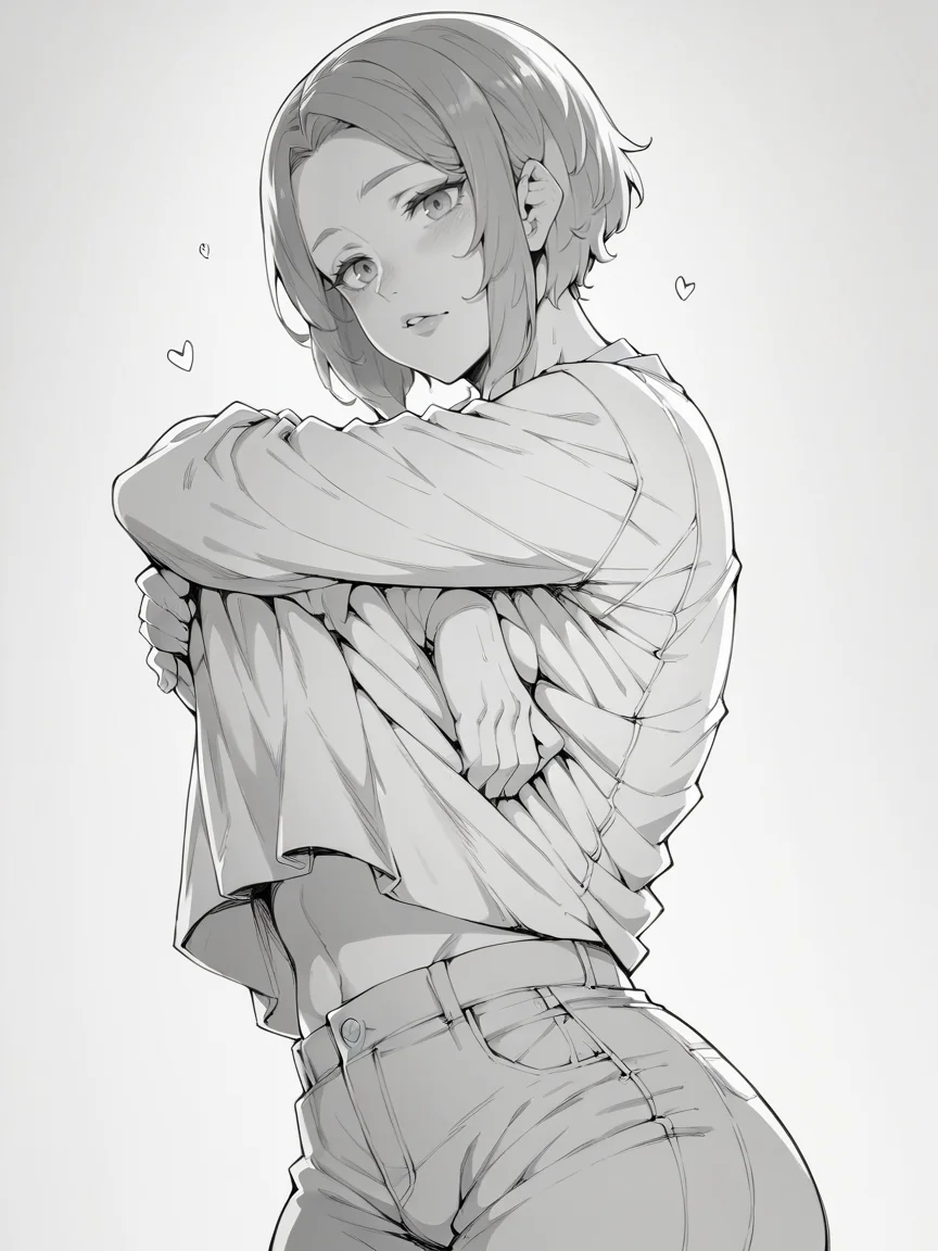 score_9, score_8_up, score_7_up, score_6_up, score_5_up, <lora:n3stXLP:1> n3st, monochrome, greyscale, 1girl