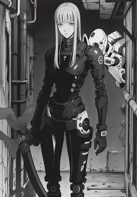 best quality,(beautiful detailed face:1.0), (detailed deep eyes),,<lora:ST anime:0.3>,, <lora:add detail:-0.2><lora:GoodHands-vanilla:1>
,1girl, style,
, detailed_background,vast, gigantic, decrepit scenery, covered in large tubes and cables, dim light, giant-gross-organic,
,upper body,weapon, sword, cyborg girl, cords, (safeguard), s
,,<lora:ST inikmixV5:0.4><lora:ST_hipev3:0.3> <lora:blame5:0.8>