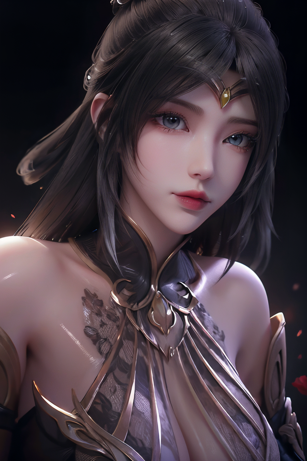 <lora:monv:1>,monv,<lora:bg_imgs-10:0.6>,bg_imgs,portrait,wallpaper,colorful,highres,absurdres,huge filesize,fantasy,foreshortening,black dress,ink,(((bone))), (((ribs))), rose, black hair, blue eyes, greyscale, no shadow, simple background, bright skin,, best quality , masterpiece, illustration, an extremely delicate and beautiful, extremely detailed ,CG,unity,8k wallpaper, Amazing, finely detail, masterpiece, best quality,official art,extremely detailed CG unity 8k wallpaper,absurdres, incredibly absurdres, huge filesize , ultra-detailed, highres, extremely detailed,beautiful detailed girl, extremely detailed eyes and face, beautiful detailed eyes,light on face,