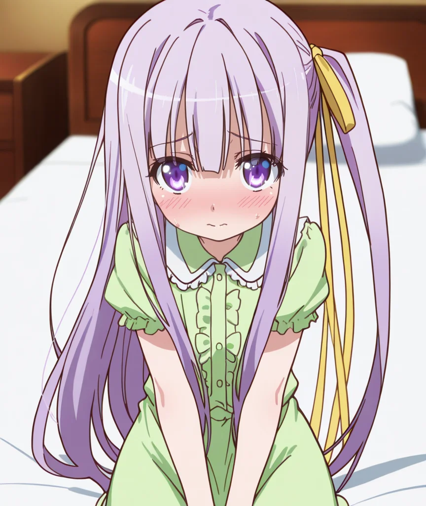 1girl,
BREAK solo,
BREAK closed mouth,looking_at_viewer,
BREAK cowboy_shot,
BREAK
on bed BREAK
BREAK
BREAK
BREAK
BREAK anime coloring,
BREAK shy,embarrassed,<lora:tenshi_no_3p!:1>,gotou jun,