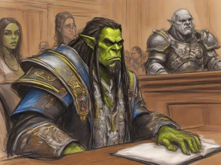 Masterpice,High Quality,
<lora:PE_CourtRoomSketch:0.8> PECourtRoomSketch,courtroom,
thrall from warcraft
