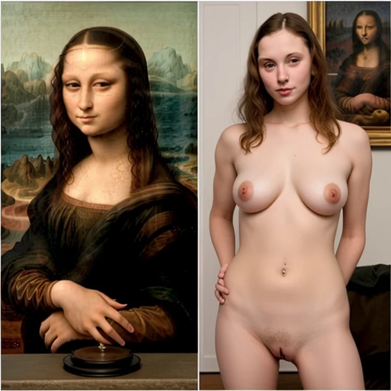 onoff, the Mona Lisa <lora:femOnOff15_v1.28:1>