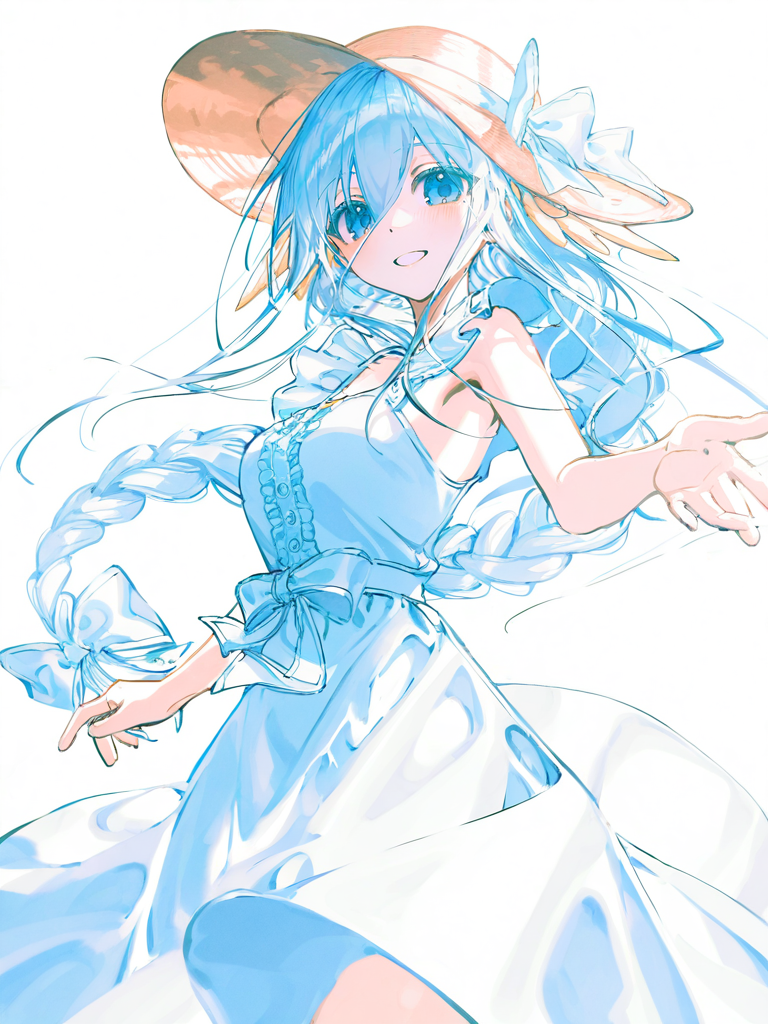 1girl,looking at viewer,smile,solo,,simple background,white background,cowboy shot,hat,takamiya,breasts,<lora:takamiya-000010:1.2>, masterpiece, best quality, very aesthetic, absurdres,newest, incredibly absurdres,, artist:yoneyama mai, (artist:wanke:1.1), artist:mocha, (cotton:1.1), artist:date, (senpen:1.1), artist:ciloranko, artist:noyu, noyu23386566, (artist:sho:0.8264462809917354), (sho lwlw:0.9090909090909091), year 2023, (solo:1.3310000000000004), lineart, monochrome