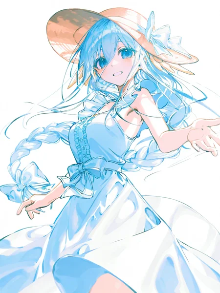 1girl,looking at viewer,smile,solo,,simple background,white background,cowboy shot,hat,takamiya,breasts,<lora:takamiya-000010:1.2>, masterpiece, best quality, very aesthetic, absurdres,newest, incredibly absurdres,, artist:yoneyama mai, (artist:wanke:1.1), artist:mocha, (cotton:1.1), artist:date, (senpen:1.1), artist:ciloranko, artist:noyu, noyu23386566, (artist:sho:0.8264462809917354), (sho lwlw:0.9090909090909091), year 2023, (solo:1.3310000000000004), lineart, monochrome