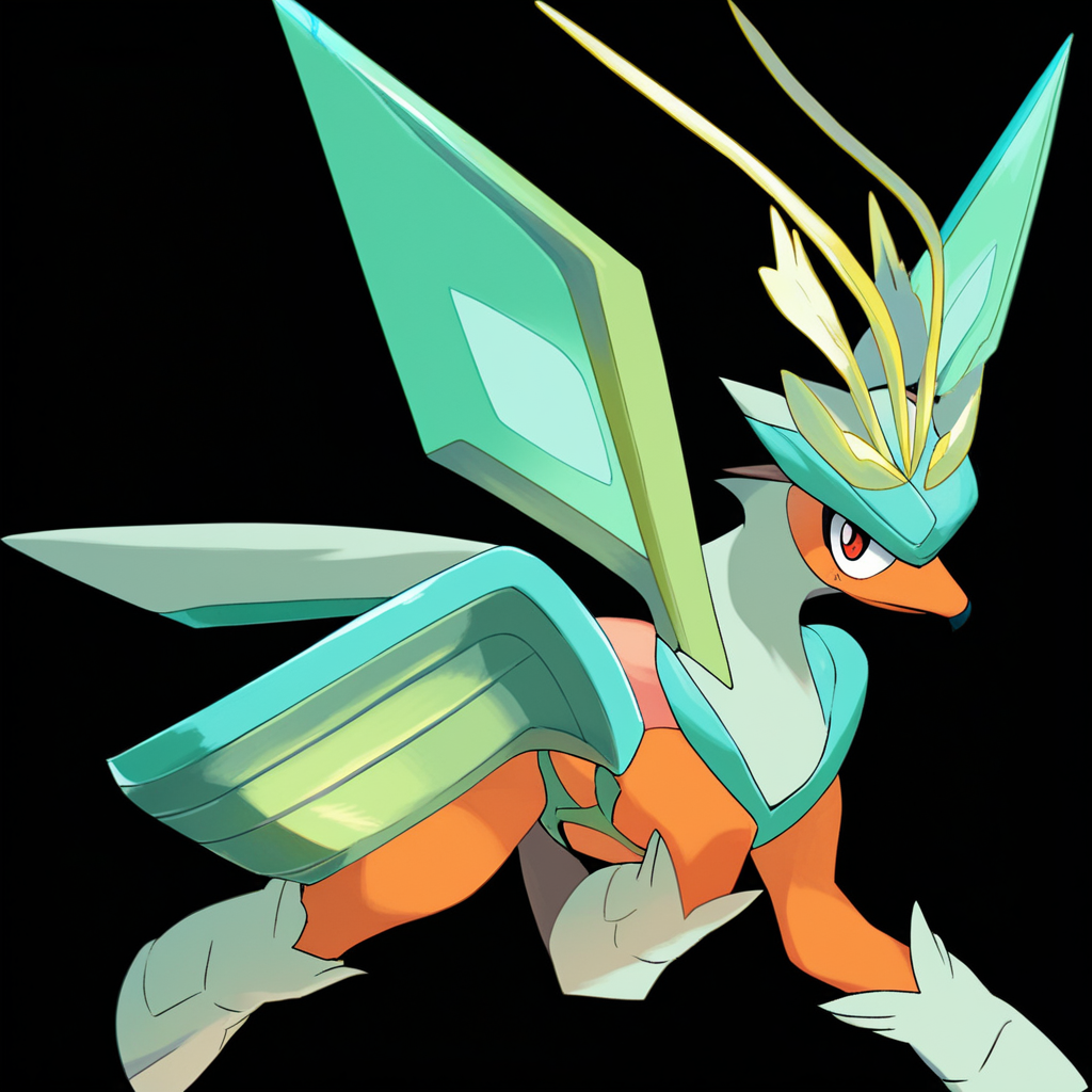 <lora:pokemon_pony_xl:0.6>, Type: Psychic, Type: Water Egg Group: Amorphous It has a Turquoise vein-like pattern running through its wings pulsating with energy during flight,The animal's roar is a symphony, combining the raw power of nature with a haunting melody,The creature's fur can stand on end, creating a Maroon halo effect that intimidates smaller predators.,The monster's laughter bubbles up as a Orange mist enveloping its companions in joy,Its knees are capped with Bronze armor that it uses to deliver devastating kicks,Its hooves resonate with a Gold sound when it trots, believed to encourage growth in nearby plant life.,The creature can emit a Cyan glow from the tips of its antennae, which is used to navigate and communicate in the dark,Its beak is curved and Turquoise, specialized for extracting its favorite food from hard-to-reach places,The monster's skin can harden into White plates on demand, offering an extra layer of protection during combat,The animal's breath on a Green morning appears as a swirling dance of light and shadow, score_9, score_8_up, score_7_up, score_6_up, score_5_up, score_4_up.  Simple black background, (Masterpiece:1.3) (best quality:1.2) (high quality:1.1)
