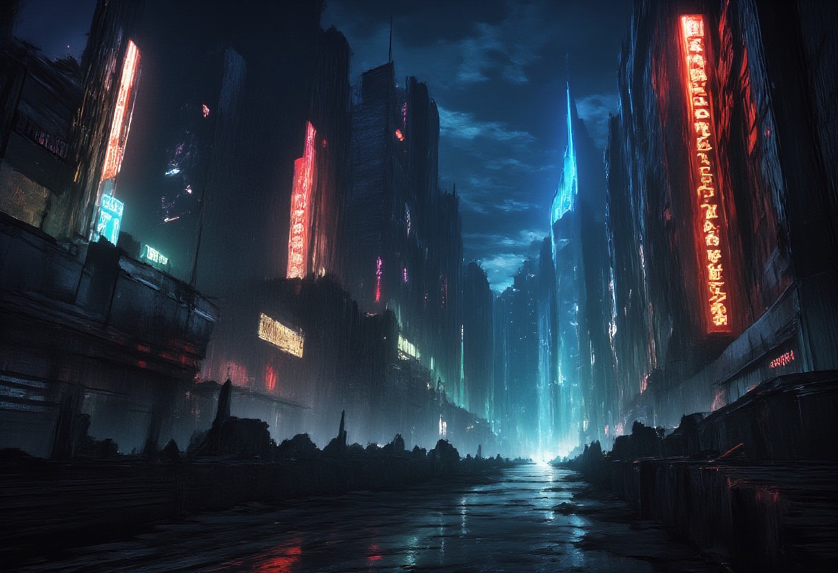 image that portrays a surreal and mysterious scene, featuring strange anomalies, an eerie atmosphere heightened by rain, and the presence of abandoned buildings [Carne Griffiths],[Conrad Roset],((migrainzxxl)) [Brian Kesinger] cinematic lighting, highly detailed, breathtaking,high resolution, colorful accent colors,