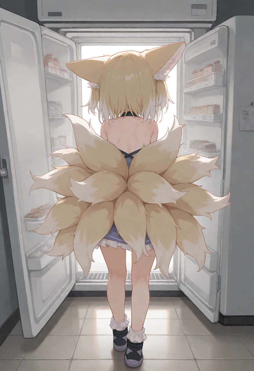 1girl, suzuran (arknights), walking to refrigerator, 
(zankuro:0.2), wagashi \(dagashiya\), chen bin, very awa, very aesthetic, masterpiece, best quality, amazing quality, absurdres  <lora:ponyv6_noobV1_2_adamW:0.5> <lora:n_XLNBVP1lokrV6311P:0.2> <lora:748cmXLNBVP1lokrV6311PZ:0.2> <lora:ricotte2:0.2>