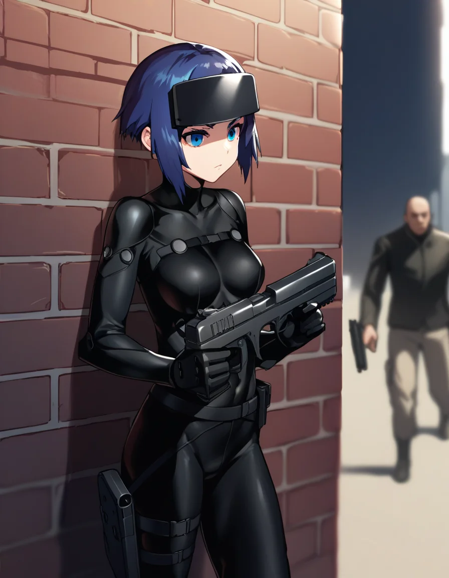 score_9, score_8_up, score_7_up, source_anime
<lora:kusanagi-arise-ponyxl-000060:1> kusamoar, black bodysuit, head-mounted display,
1girl, against wall, blurry background, brick wall, handgun, hiding, holding gun, light switch, solo focus, trigger discipline, turning head