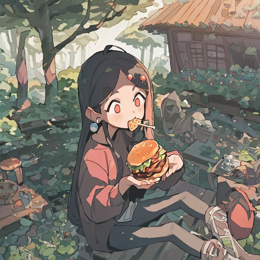 cute woman eating a hamburger, outdoors park
score_8_up <lora:last-000005:1>