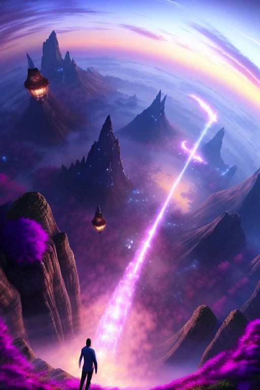 concept-art landscape, with pants and a sweater and shoes