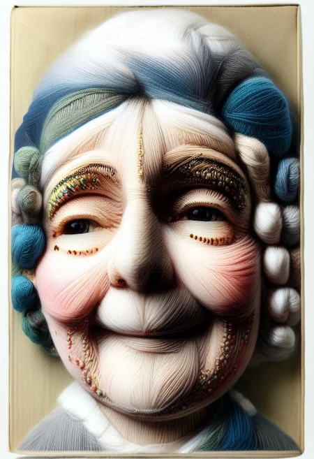 Yarnworld, painting, female face, score_9, score_8_up, score_7_up, score_6_up, score_5_up, score_4_up, UHD, 8K, masterpiece, detailed, ultra_high_resolution, lots of detail, OverallDetailXL, detailxl, Masterpiece, 32k, (r3mbr4ndt:2.9), Rembrandt Style, akoya_matama, fully dressed, sailors hat.
