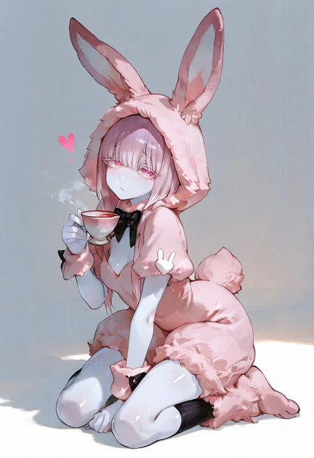 masterpiece, best quality, good quality, newest, highres, absurdres, volumetric lighting,gradient color,
BREAK
raytracing, volumetric lighting, ambient occlusion, girl, background, masterpiece, best quality, very awa, absurdres, model style,
BREAK
March Hare, heart-shpaed pupils, fluffy, kneehigh fur, fluffy legs, pink fur, rabbit ears, rabbit costume, wrist cuffs, tea cup
BREAK
masterpiece,amazing quality,best quality,ultra-detailed,8K,illustration,CG,shiny hair,clear skin,ultra-detailed-eyes, background,cute girl, eyelashes