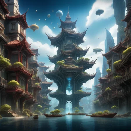 city,awardwinning, <lora:mythsxl:1> mythsxl style