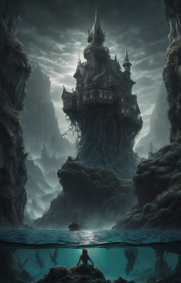 (dark magic), (grim),
mermaid,
(intricate details), (hyperdetailed), 8k hdr, high detailed, lot of details, high quality, soft cinematic light, dramatic atmosphere, atmospheric perspective