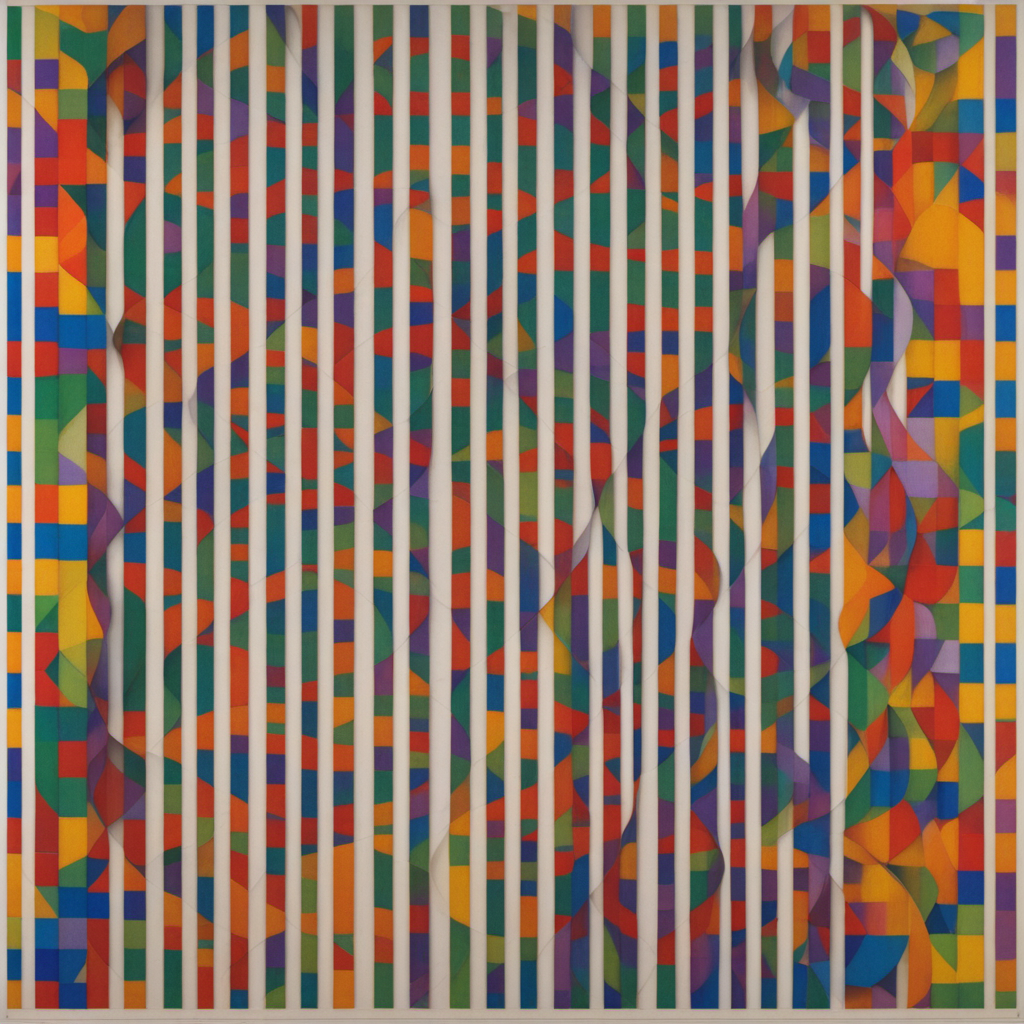 escarapela Le Parc  a rainbow colored circle with a white background abstraccion geometrica, orange, yellow, red, blue, purple, violet, cockade, escarapela, circular stripes <lora:LeParc_AI_LoRA_XL_v2.0:1>