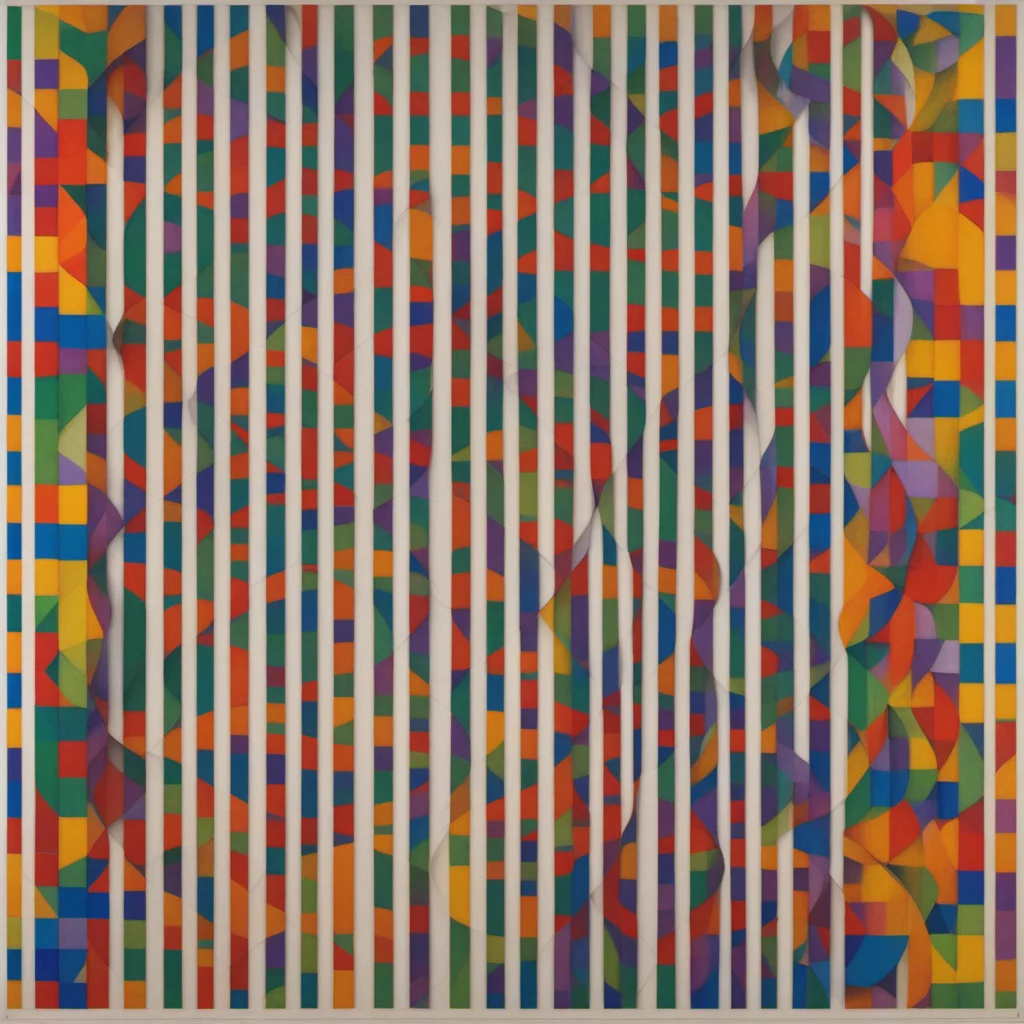 escarapela Le Parc a rainbow colored circle with a white background abstraccion geometrica, orange, yellow, red, blue, purple, violet, cockade, escarapela, circular stripes <lora:LeParc_AI_LoRA_XL_v2.0:1>